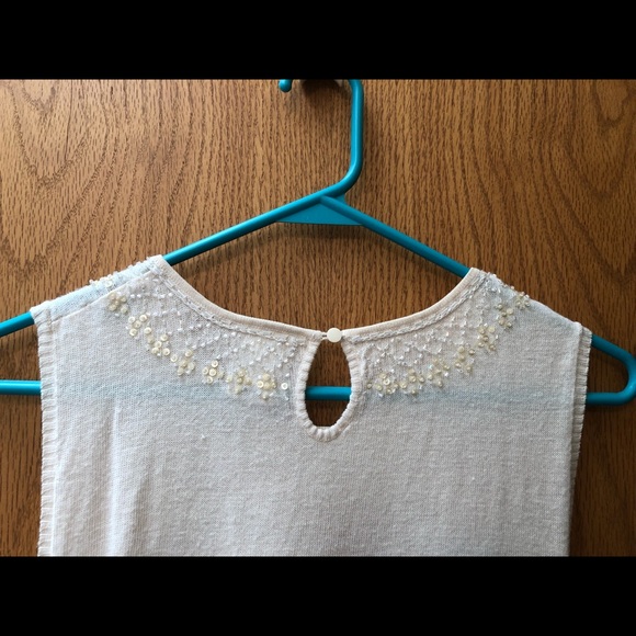 🌻Old Navy bead ivory sleeveless crewneck XXL - Picture 6 of 6